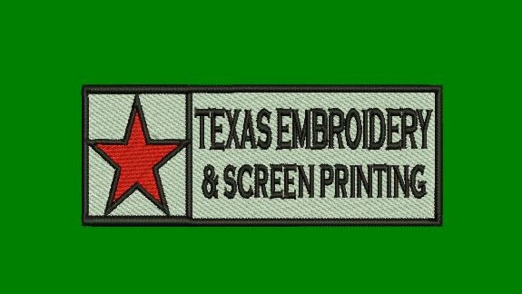 Embroidered logo of Texas Embroidery & Screen Printing