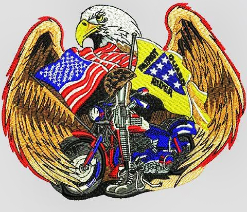 Patriot guard rider logo embroidered by Texas Embroidery & Screen Printing