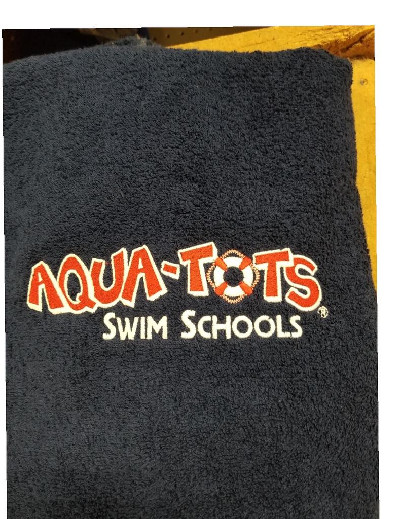 Aqua-tots swim school official logo Embroidered by Texas Embroidery & Screen Printing